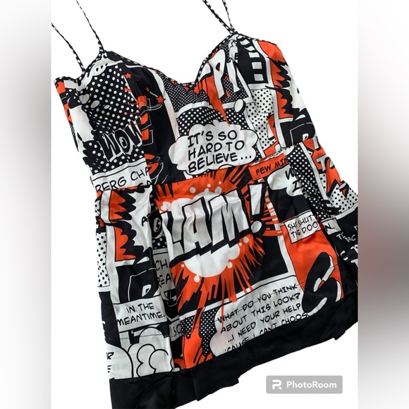 πππ Iceberg Italy 100% silk newsprint top size S or 42 European πππ - Picture 4 of 10